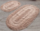Комплект ковриков для ванной Primanova (2 предмета) 60х100 см и 50х60 см. MACARONI пудровый, DR-63015  (DR-63015)
