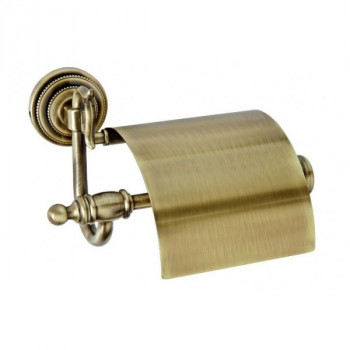 Настенный держатель туалетной бумаги Boheme Medici 10601 с крышкой бронза