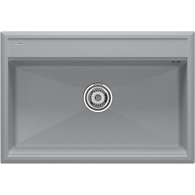 Кухонная мойка кварц Paulmark Stepia-750 PM117551-GRS серый прямоугольная 1 чаша без крыла