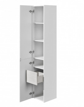 Шкаф - колонна Aquaton Сакура L ольха наварра, белый глянец (1A219903SKW8L), для ванной