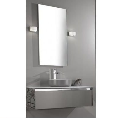 Armadi Art Moderno Dorato DRCL91 комплект мебели для ванной с вертикальным зеркалом, пыльный серый/стальной, 91 см