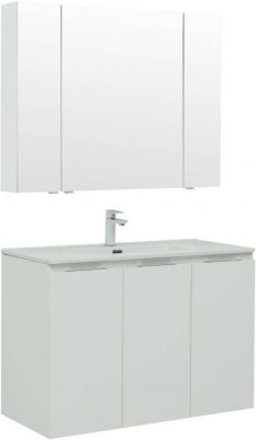 Комплект мебели для ванной Aquanet Алвита New 100 3 дверцы, белый матовый (00274111)