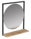 Зеркало подвесное для ванной 1Marka GRUNGE LOFT круглое 60П дуб вотан (Ц0000007991)  (Ц0000007991)