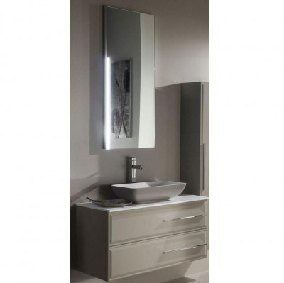 Armadi Art Moderno Stella STE71 комплект мебели для ванной с вертикальным зеркалом с подсветкой, бархатистый кашемир, 71 см