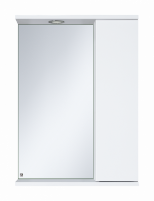 Зеркальный шкаф Misty Лира - 50 правый белый П-Лир04050-013П