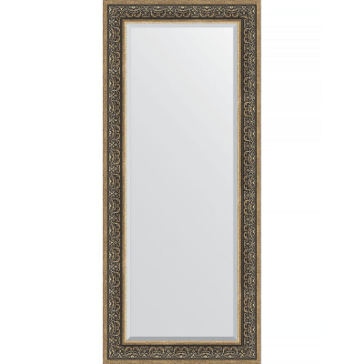 Зеркало настенное Evoform Exclusive 159х69 BY 3579 с фацетом в багетной раме Вензель серебряный 101 мм