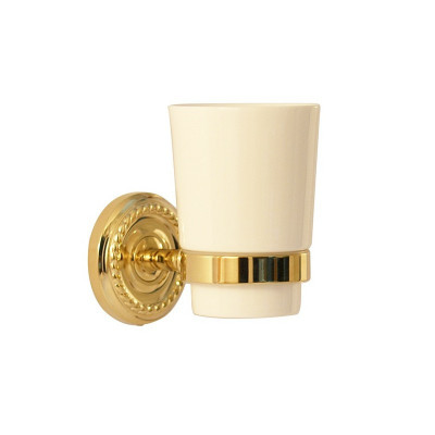 Magliezza Kollana 80505-do одинарный стакан настенный, золото/керамика