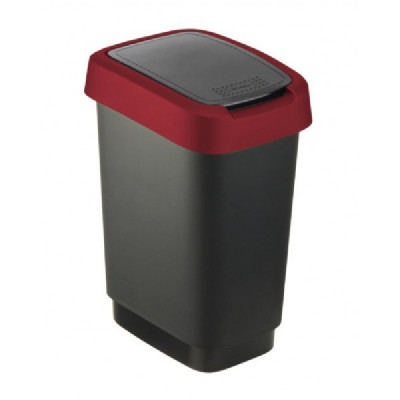 Rotho Контейнер для мусора Twist, черный/красный, 10 л