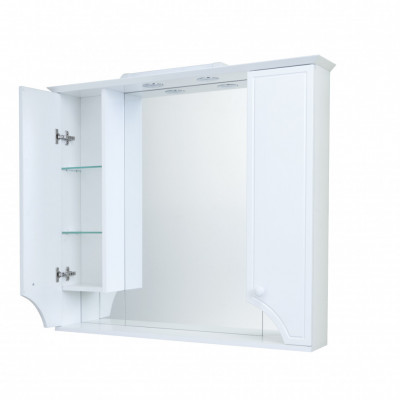 Зеркальный шкаф Aquaton Элен 95 белый (1A218602EN010), для ванной
