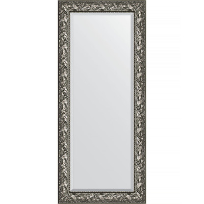 Зеркало настенное Evoform Exclusive 159х69 BY 3572 с фацетом в багетной раме Византия серебро 99 мм