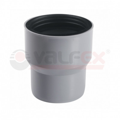 Переход с чугуна на пластик с манжетой для внутренней канализации VALFEX 110/124 серый (23124110M)