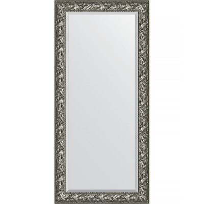 Зеркало настенное Evoform Exclusive 169х79 BY 3598 с фацетом в багетной раме Византия серебро 99 мм