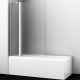 Шторка на ванну WasserKRAFT Berkel 110 L 48P02-110LM профиль хром стекло  (48P02-110LM)