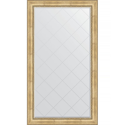 Зеркало напольное Evoform ExclusiveG Floor 207х117 BY 6378 с гравировкой в багетной раме Состаренное серебро с орнаментом 120 мм