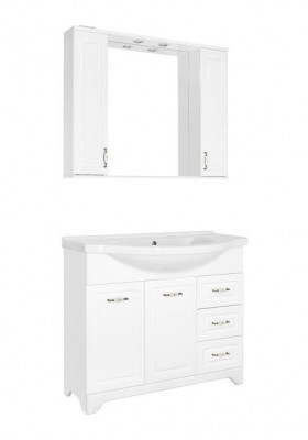Комплект мебели для ванной Style Line Олеандр-2 100 Люкс белый