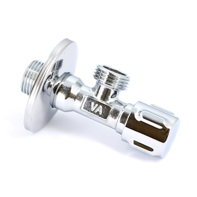Вентиль НН 1/2" Uni-Fitt для подключения бачков / смесителей, хромированный, рукоятка металл (185M2000)