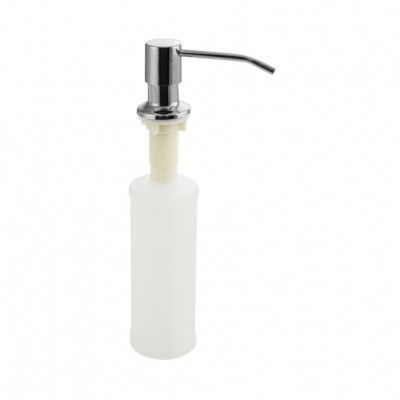 Дозатор для жидкого мыла и моющих средств BRIMIX, хромированный, Врезной, под раковину, пластиковый, 300 мл (6282)