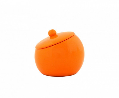 Контейнер для ватных палочек Primanova оранжевый глянцевый, Nora (оранжевый) 10х10х9 см полимер D-15106