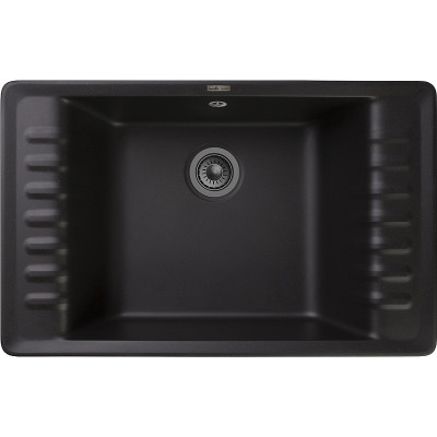 Мойка для кухни GranFest Quarz GF-ZW71 черная ис-ный мрамор прямоугольная