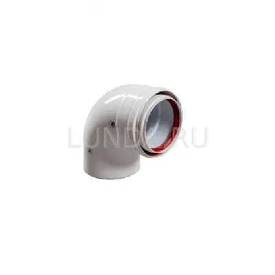 Отвод эмалированный 90° для труб с изоляцией, диам. 80/100 мм, Baxi (MT71410511)