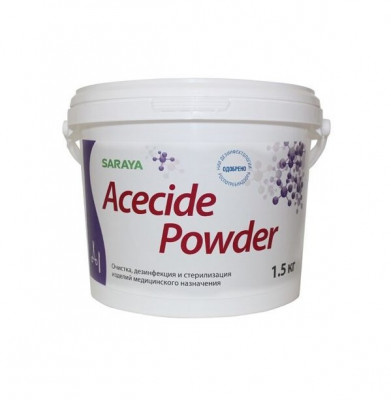 Acecide Powder порошок для дезинфекции и стерилизации медицинских изделий 1.5 кг, Saraya (67008)