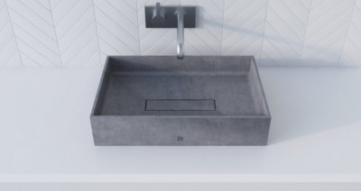 BetON WВ-606 Накладная раковина из бетона серого оттенка в стиле Лофт
