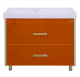 Тумба Misty Джулия Qvatro - 105 с 2-мя ящиками оранжевая (Л-Джк01105-13102Я) с раковиной  (СО000005990)
