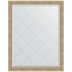 Зеркало настенное Evoform ExclusiveG 118х93 BY 4347 с гравировкой в багетной раме Состаренное серебро с плетением 70 мм  (BY 4347)