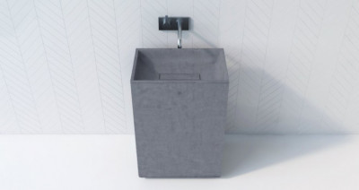 BetON WВ-609 Напольная раковина из бетона серого оттенка в стиле Лофт