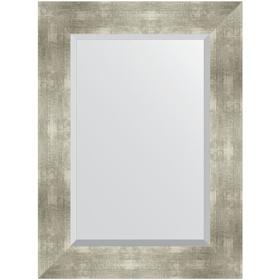 Зеркало настенное Evoform Exclusive 76х56 BY 1130 с фацетом в багетной раме Алюминий 90 мм