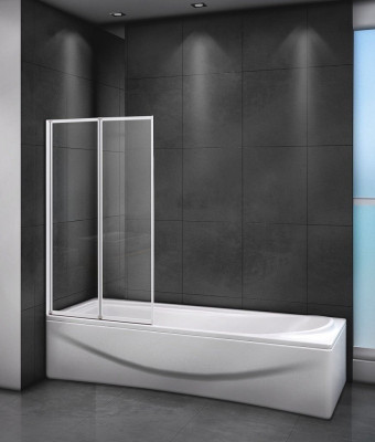 Шторка на ванну Cezares Relax RELAX-V-2-80/140-P-Bi-L, 80 х 140 см, стекло рифлёное, цвет профиля серый