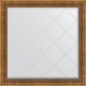 Зеркало настенное Evoform ExclusiveG 107х107 BY 4455 с гравировкой в багетной раме Бронзовый акведук 93 мм  (BY 4455)