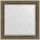 Зеркало настенное Evoform ExclusiveG 89х89 BY 4336 с гравировкой в багетной раме Вензель серебряный 101 мм  (BY 4336)