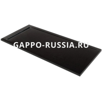 Душевой поддон Gappo прямоугольный универсальный чёрный (G592.3.8012) литьевой мрамор 80x120x3