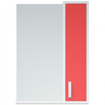 Зеркало со шкафом Corozo Колор 50 SD-00000697 Красное белое прямоугольное