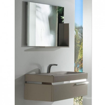Armadi Art Moderno Opaco OPR81 комплект мебели для ванной с зеркалом с полкой, бархатистый кашемир, 80 см