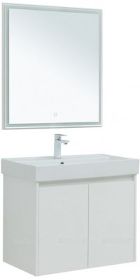 Комплект мебели для ванной Aquanet Nova Lite 75 белый глянец 2 дверцы (00302535)