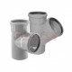 Тройник для внутренней канализации VALFEX 50x40 серый (22050040)  (22050040)