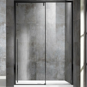 Душевая дверь Vincea Lugano 150 VDS-1L150CLB-1 п-ль черный стекло прозрачное
