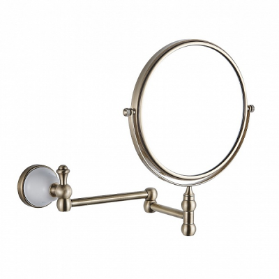 Gus 981023 косметическое зеркало, оптическое, выдвижное, бронза/белый фарфор