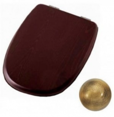 Крышка-сиденье Cezares Primo CZR-166W-G цвет орех, петли золото