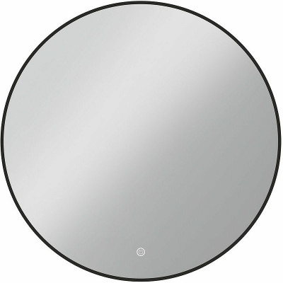 Зеркало в ванную Vincea 80 VLM-3DE800B с подсветкой черное с сенсорным выключателем и диммером округлое