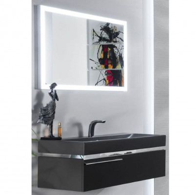 Armadi Art Moderno Opaco OPA61 комплект мебели для ванной с зеркалом с подсветкой, антрацит, 60 см