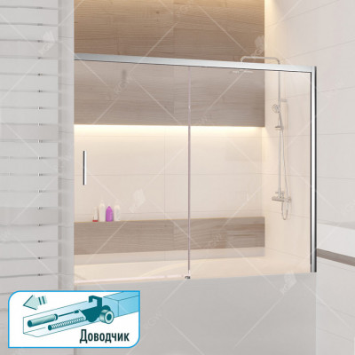 Шторка на ванну RGW SC-45 Screens 1700 мм стекло прозрачное профиль хром (34114517-11)