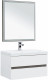 Мебель для ванной Aquanet Беркли 80 белый/дуб рошелье (зеркало дуб рошелье) подвесная (00258969)  (00258969)