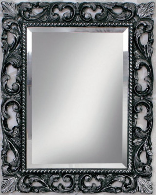 Зеркало в ванную Cezares 75х95 черное (620/N)