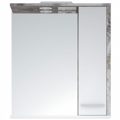 Зеркало со шкафом Corozo Лорена 65 SD-00000296 с подсветкой Антик белое прямоугольное