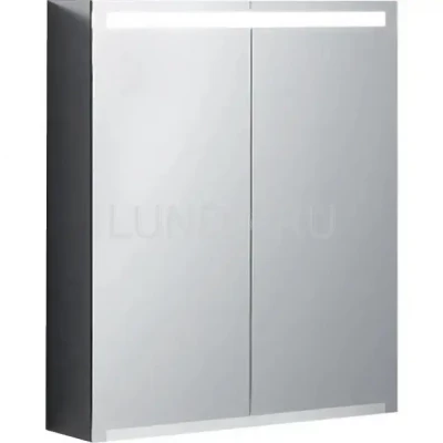 Зеркальный шкаф Option с подсветкой и двумя дверьми, Geberit (500.583.00.1) серый
