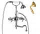 Смеситель для ванны с поворотным изливом с ручным душем, шлангом 150 см CEZARES NOSTALGIA-VDF-02-M  (NOSTALGIA-VDF-02-M)