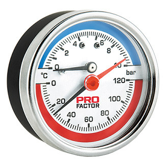 Термоманометр ProFactor PF SG 873-4 Ø63mm, аксиальное присоединение